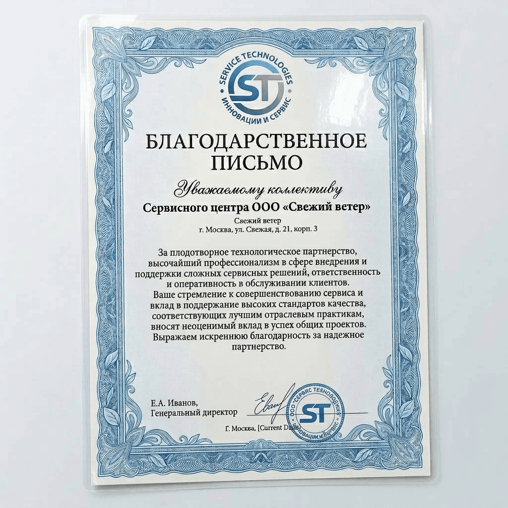 Благодарность от Nikon Technologies